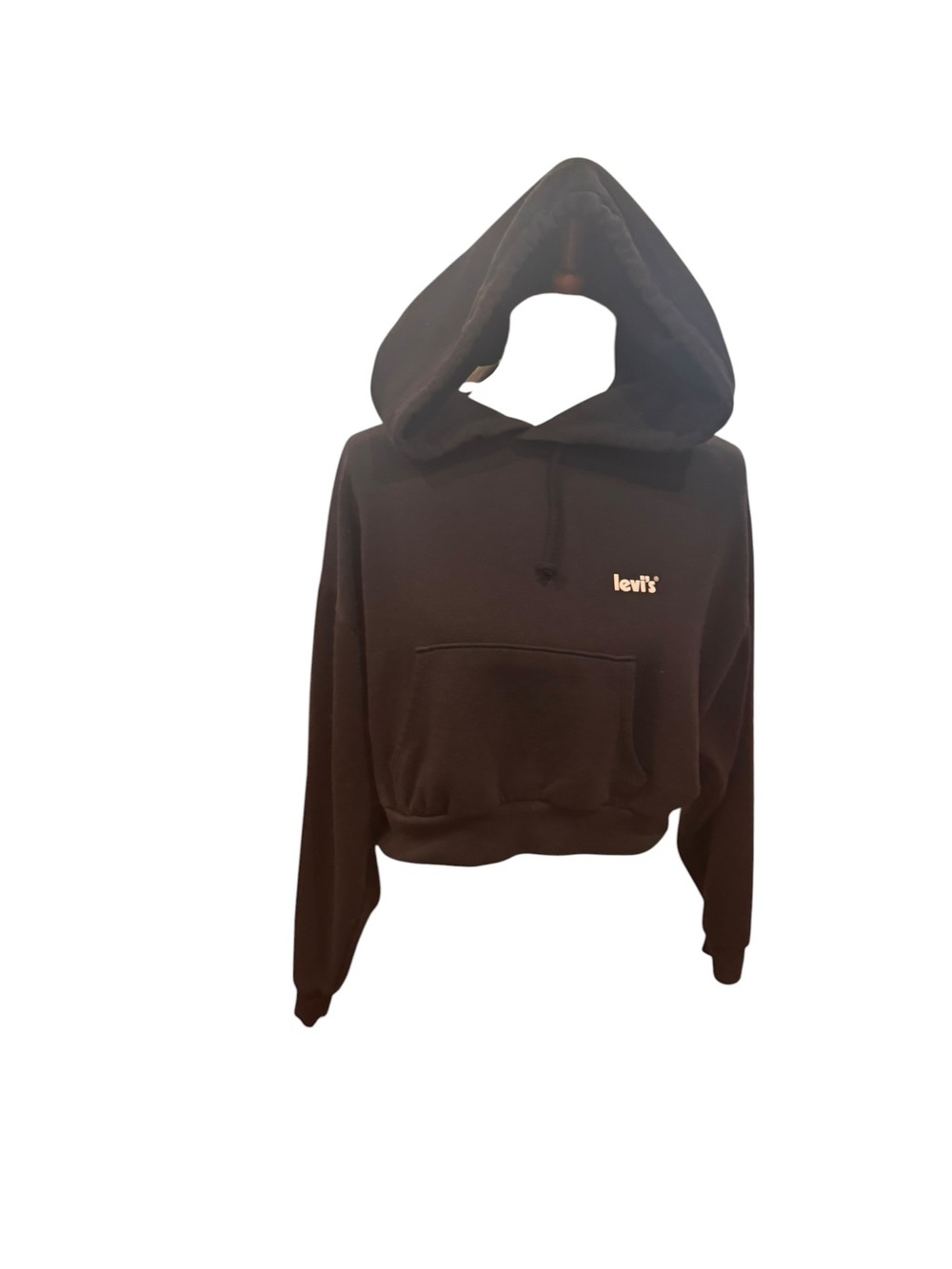 Levi's Women's Black Cropped Hoodie Sweatshirt